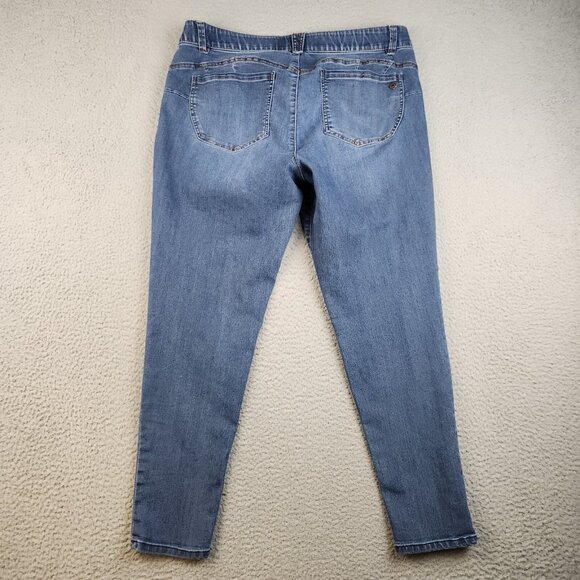 Democracy Indigo Ankle Skimmer Skinny Jeans Womens 16 Ab Solution Mid Rise Blue - Picture 2 of 13